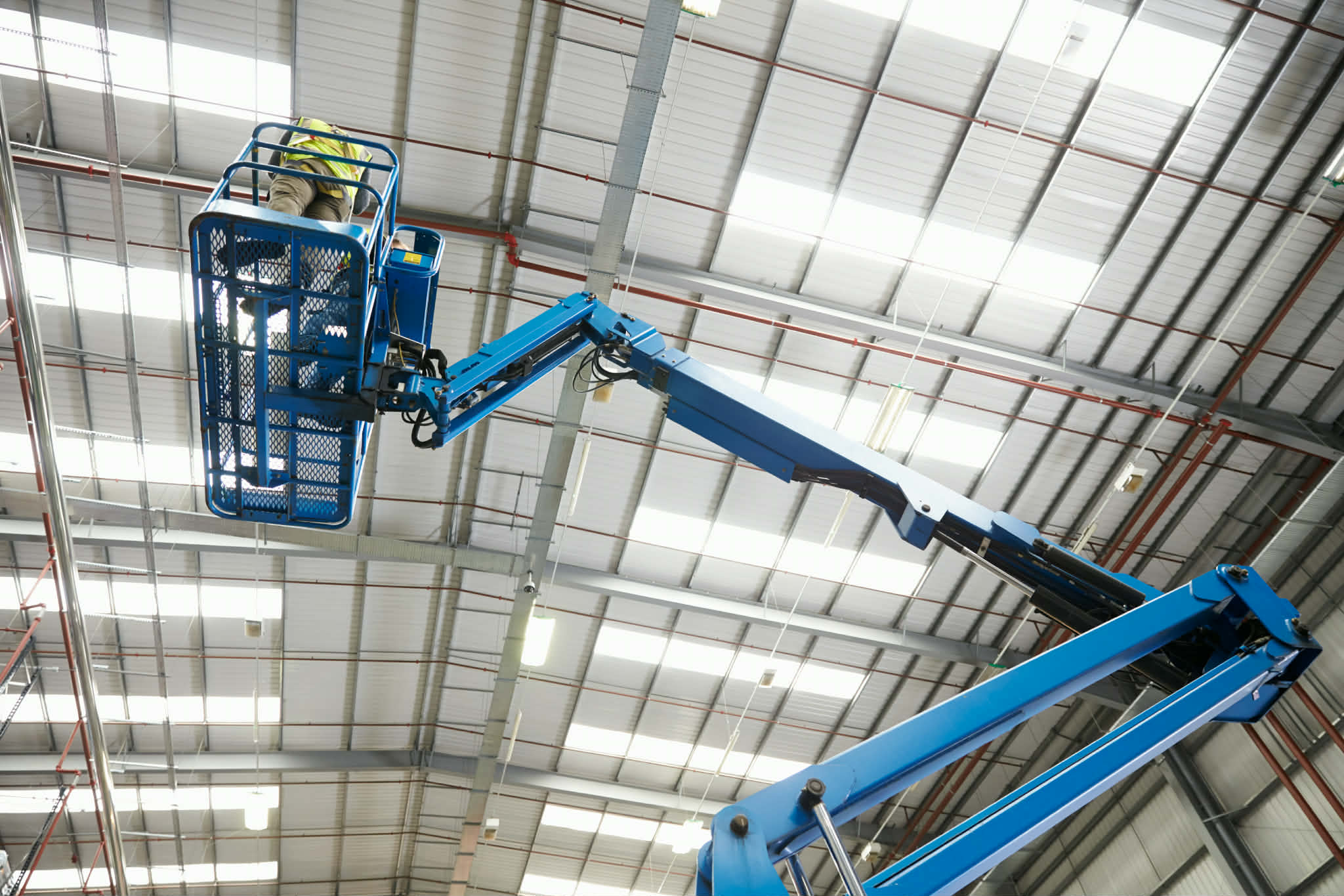 Commercial warehouse lighting installation by Coslec Technical Solutions